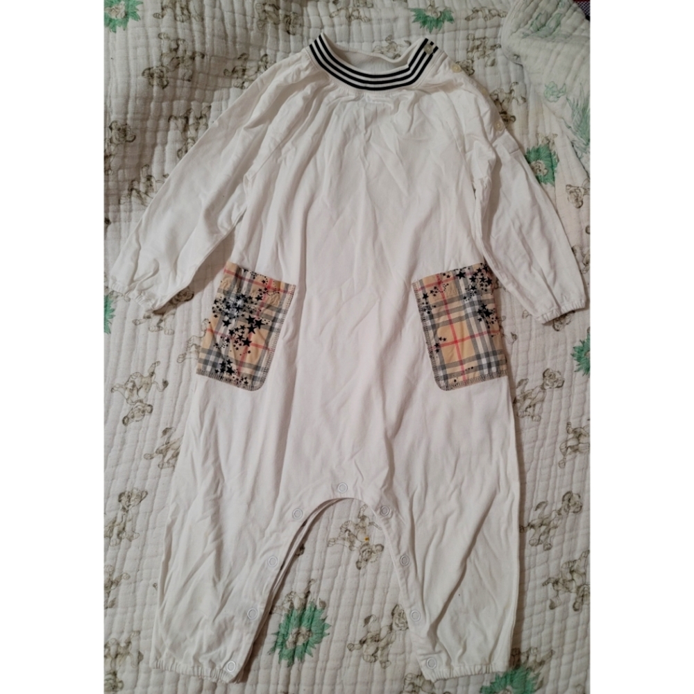 Check print Burberry onesie, UNISEX